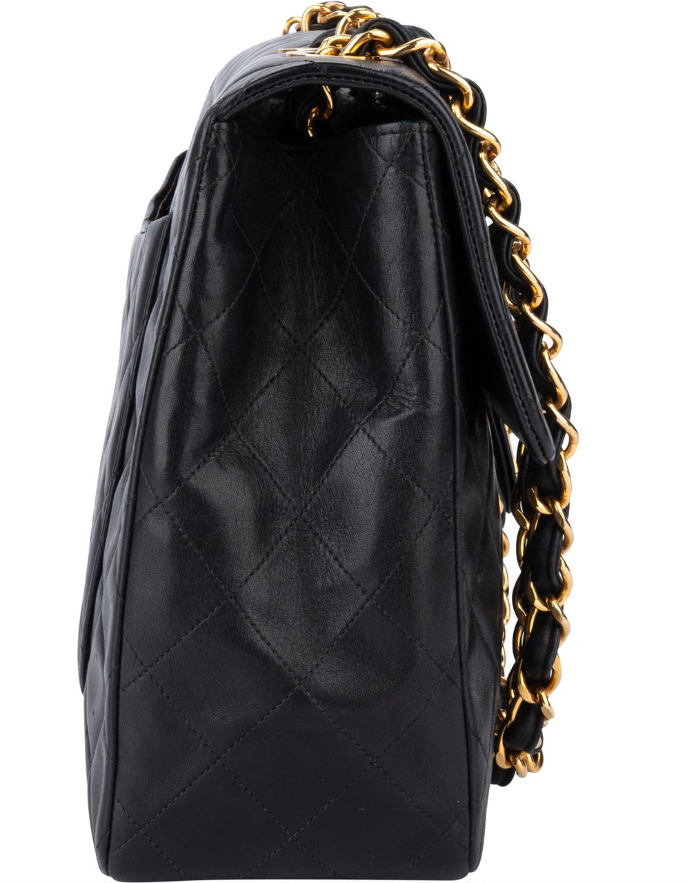 Chanel Chanel Quilted Lambskin 24K Gold Maxi Single Flap Crossbody Bag Divers