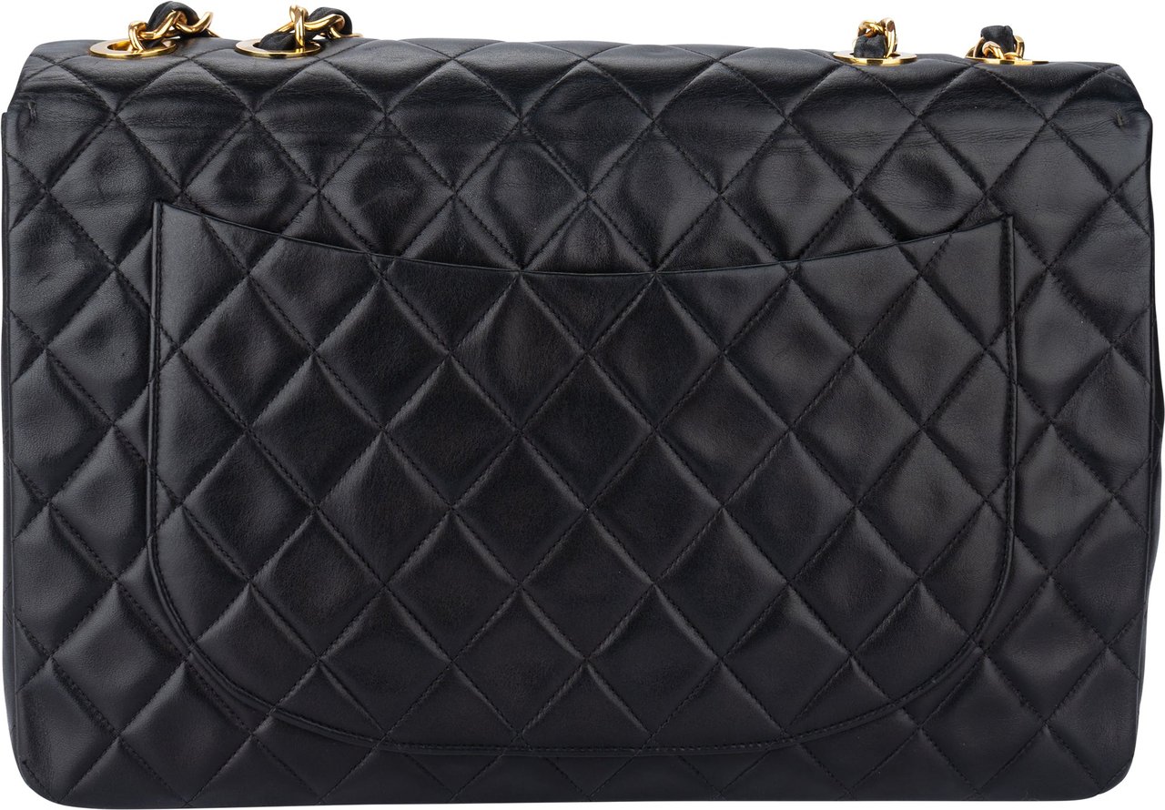 Chanel Chanel Quilted Lambskin 24K Gold Maxi Single Flap Crossbody Bag Divers