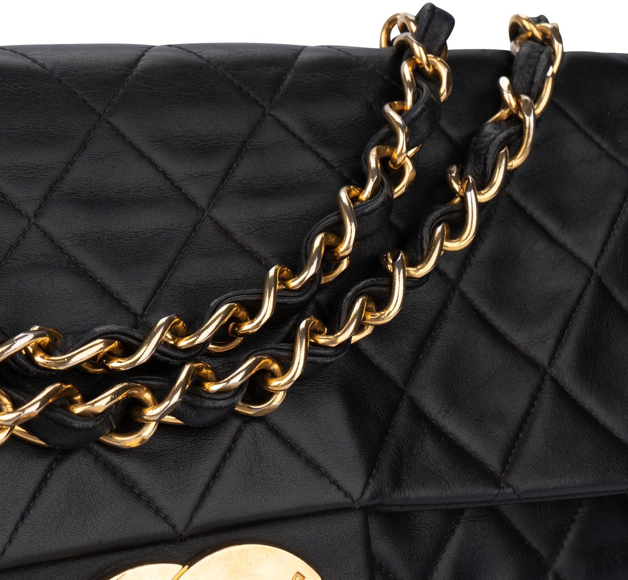 Chanel Chanel Quilted Lambskin 24K Gold Maxi Single Flap Crossbody Bag Divers