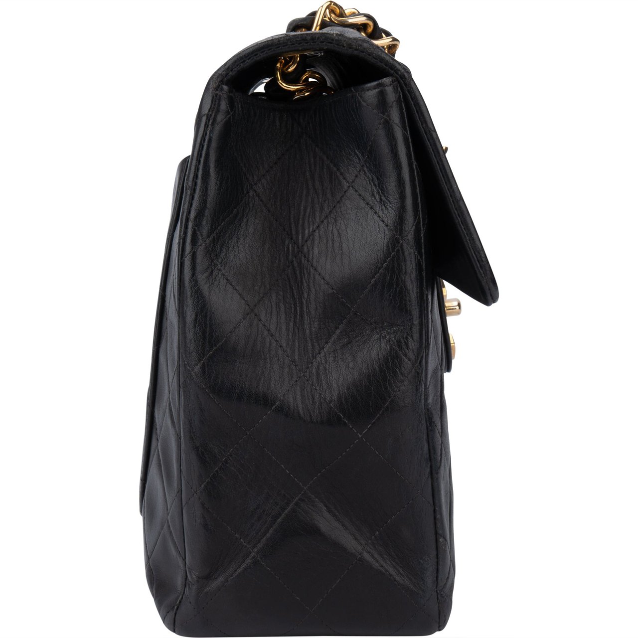 Chanel Chanel Quilted Lambskin 24K Gold Maxi Single Flap Crossbody Bag Divers