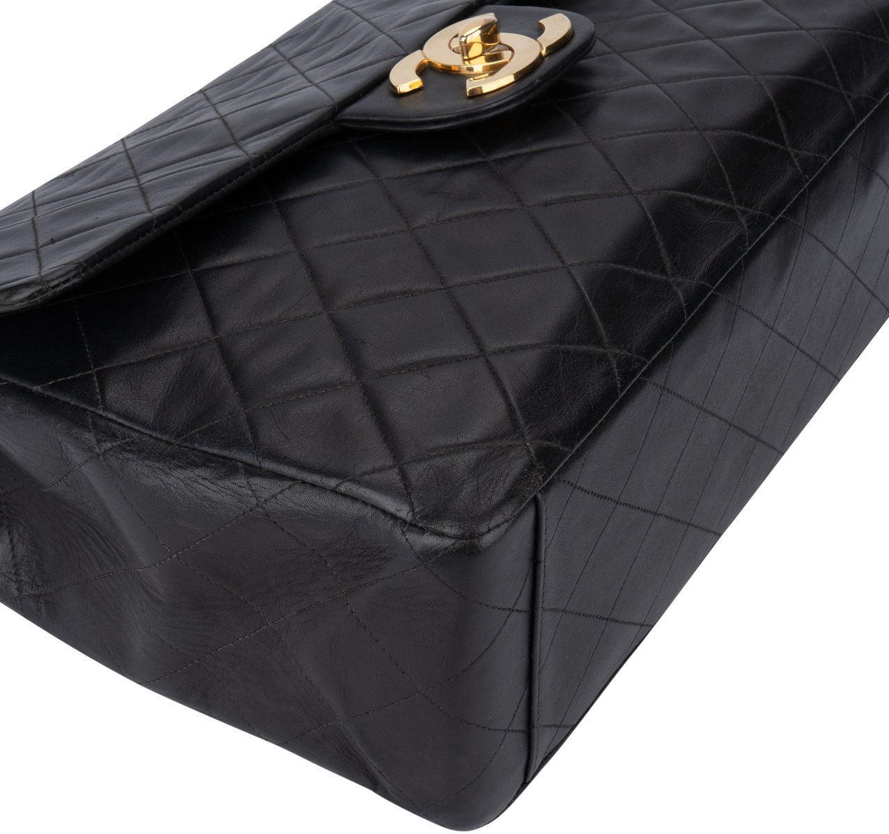 Chanel Chanel Quilted Lambskin 24K Gold Maxi Single Flap Crossbody Bag Divers