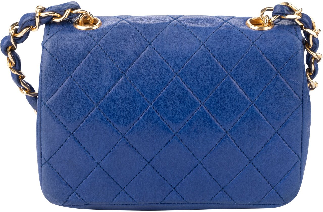 Chanel Chanel Quilted Lambskin 24K Gold Mini Single Flap Crossbody Bag Divers