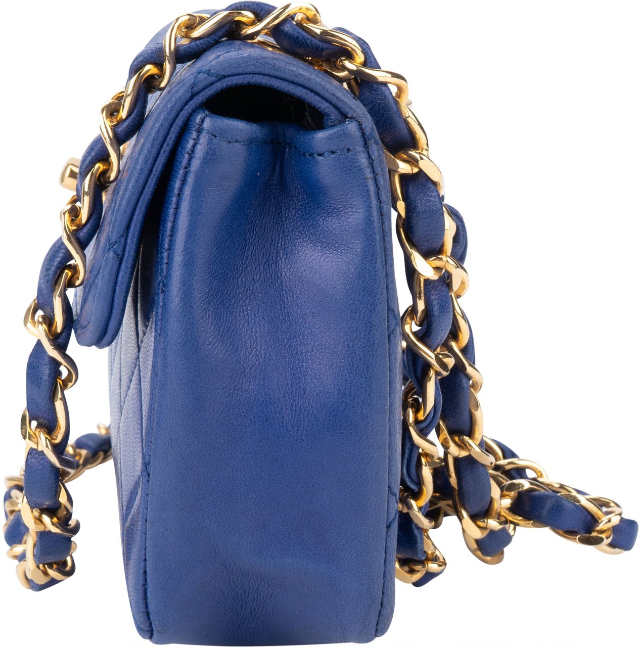 Chanel Chanel Quilted Lambskin 24K Gold Mini Single Flap Crossbody Bag Divers