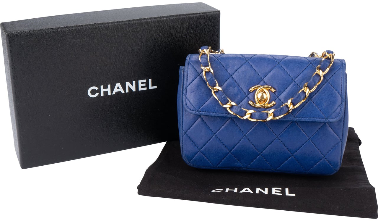 Chanel Chanel Quilted Lambskin 24K Gold Mini Single Flap Crossbody Bag Divers