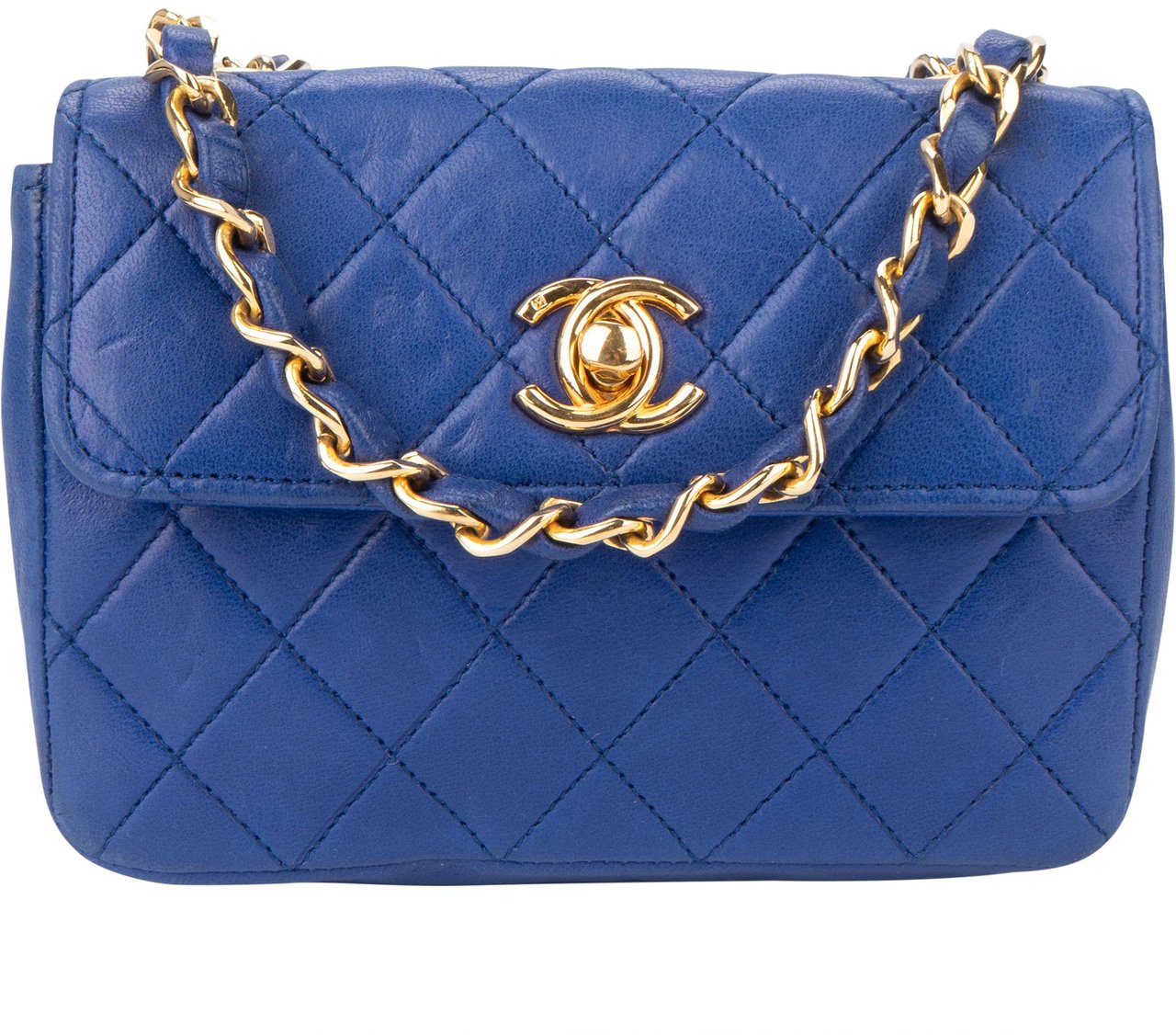 Chanel Chanel Quilted Lambskin 24K Gold Mini Single Flap Crossbody Bag Divers