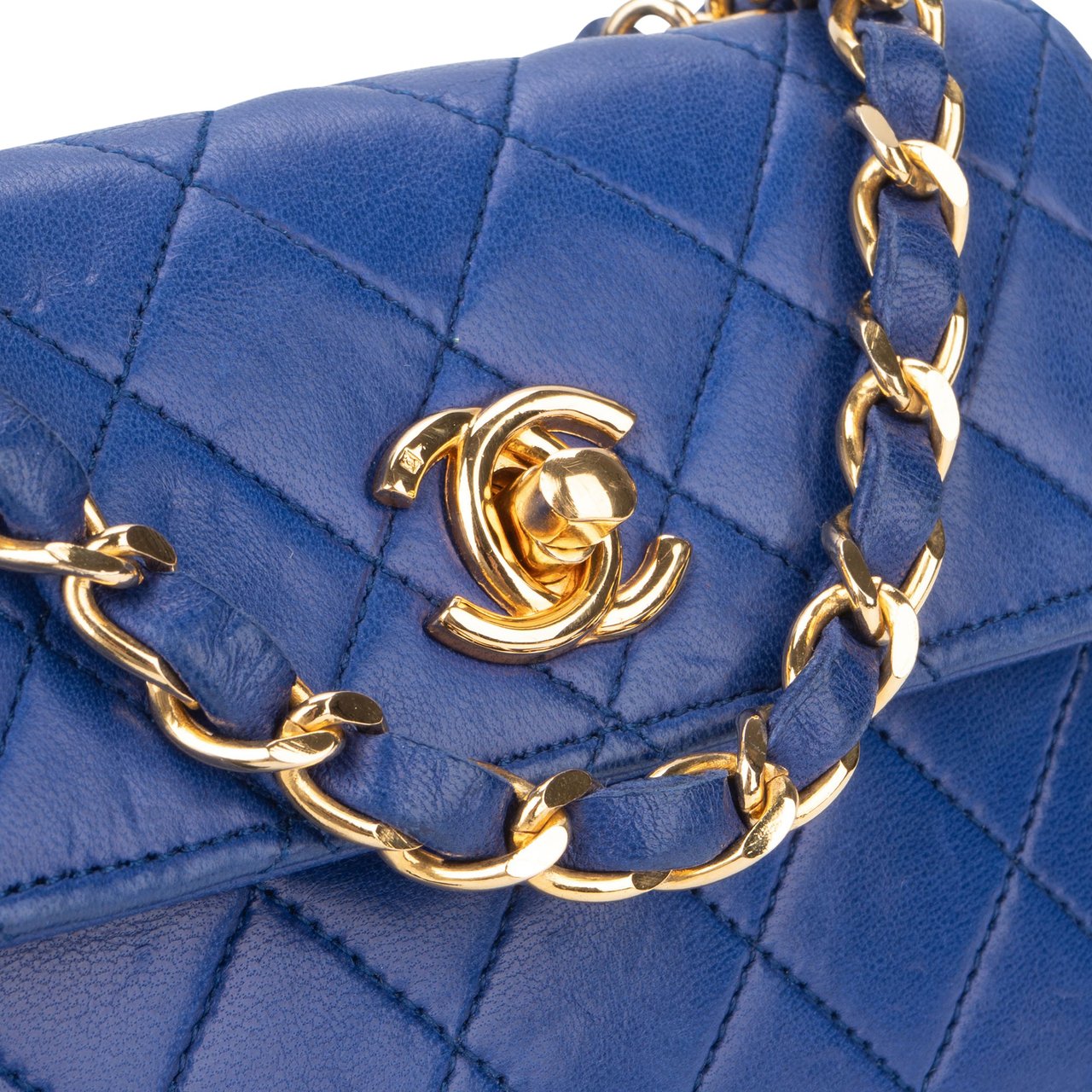 Chanel Chanel Quilted Lambskin 24K Gold Mini Single Flap Crossbody Bag Divers