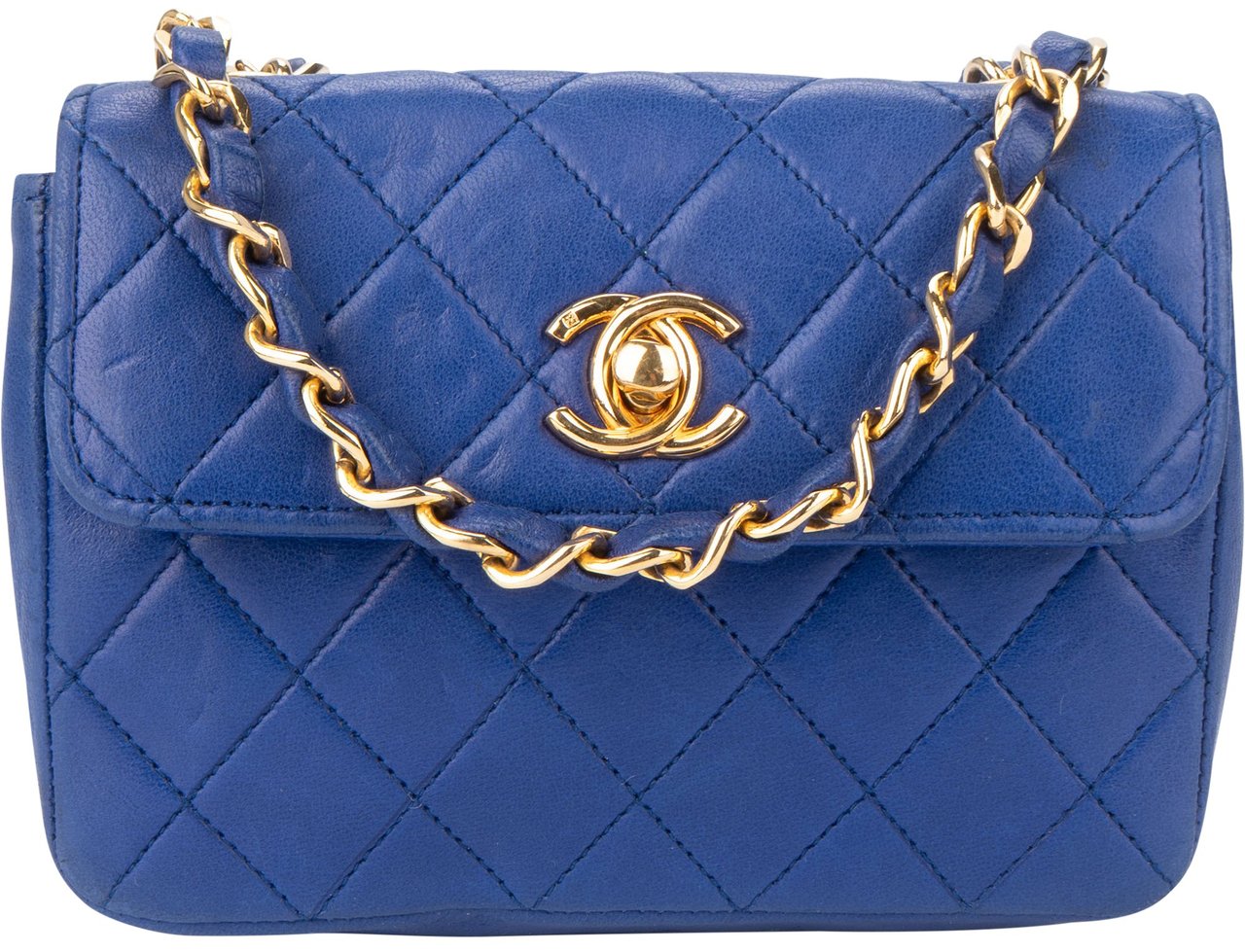 Chanel Chanel Quilted Lambskin 24K Gold Mini Single Flap Crossbody Bag Divers