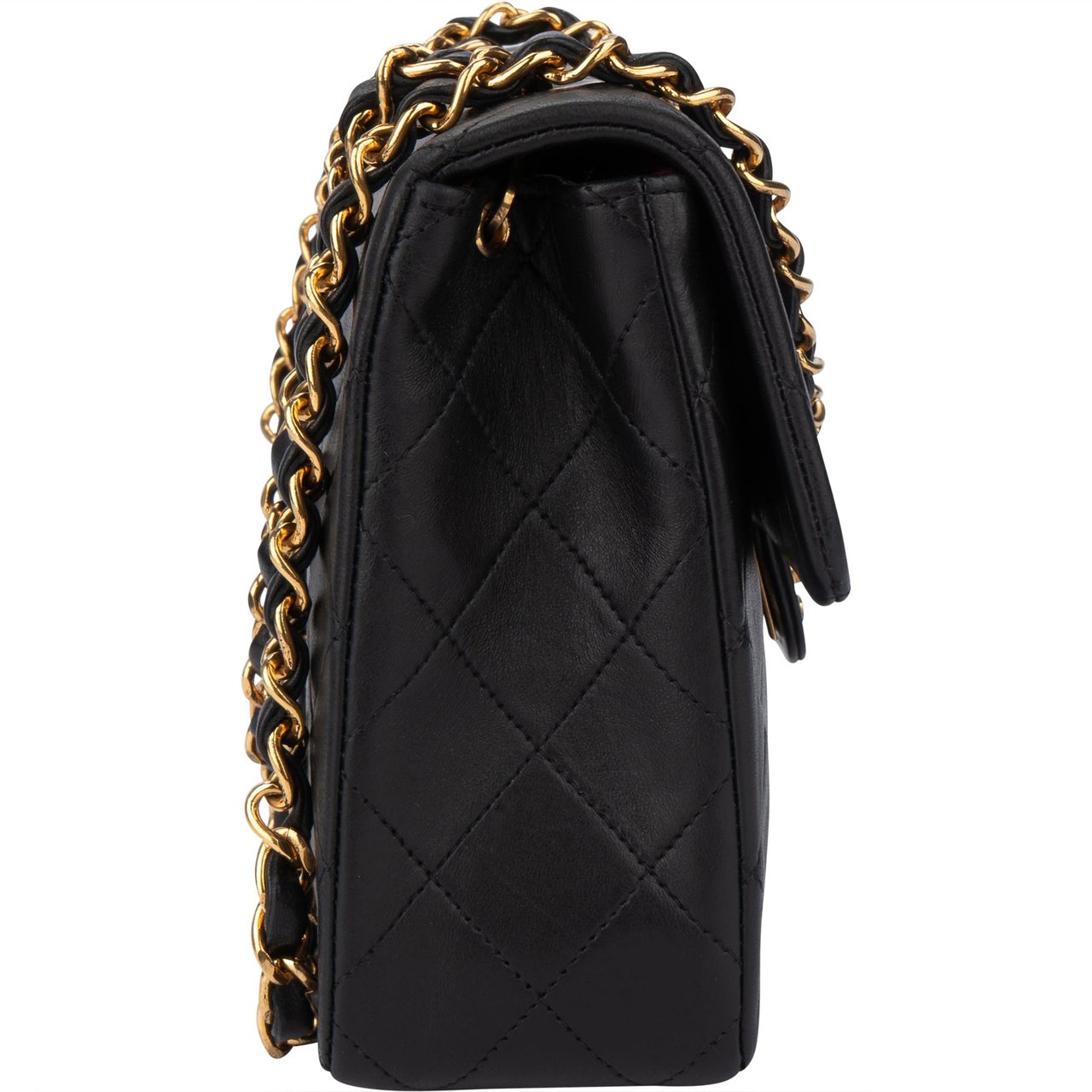 Chanel Chanel Quilted Lambskin 24K Gold Single Flap Crossbody Bag Divers