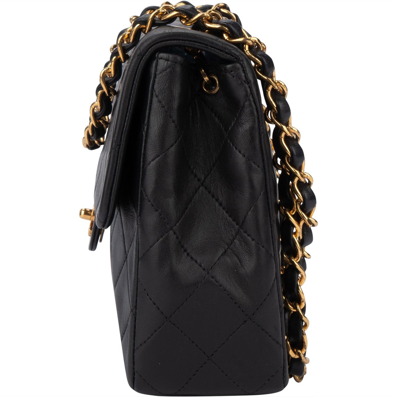 Chanel Chanel Quilted Lambskin 24K Gold Single Flap Crossbody Bag Divers