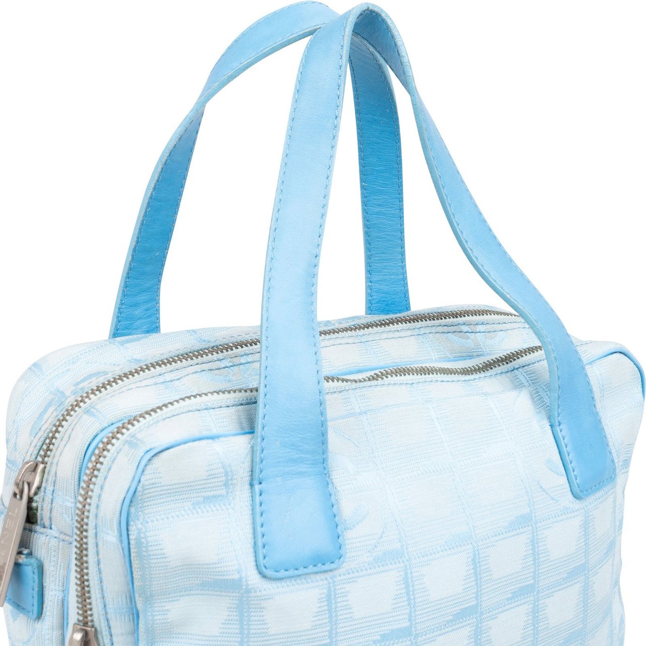 Chanel Chanel Travel Line Monogram Handbag Lichtblauw