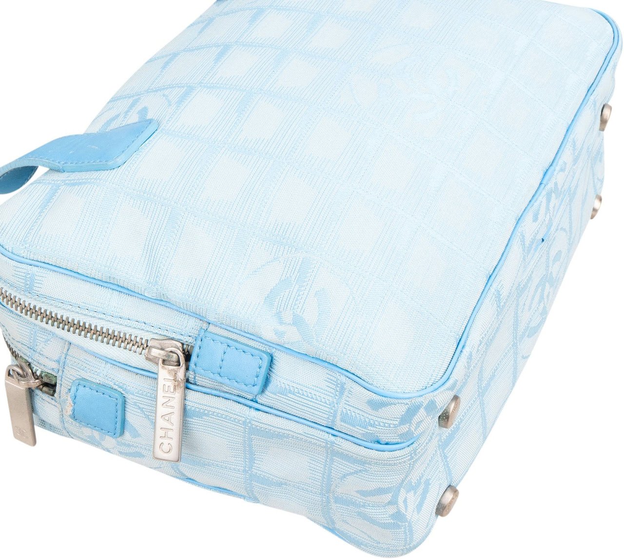 Chanel Chanel Travel Line Monogram Handbag Lichtblauw