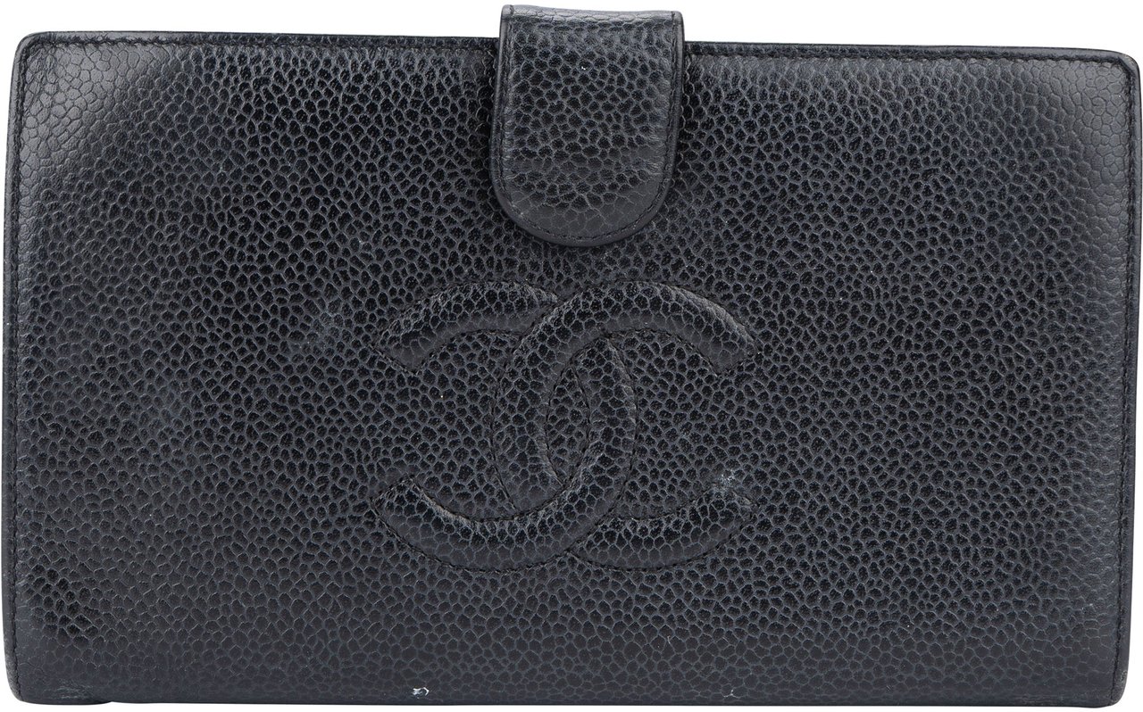 Chanel Chanel CC Caviar Leather Wallet Divers