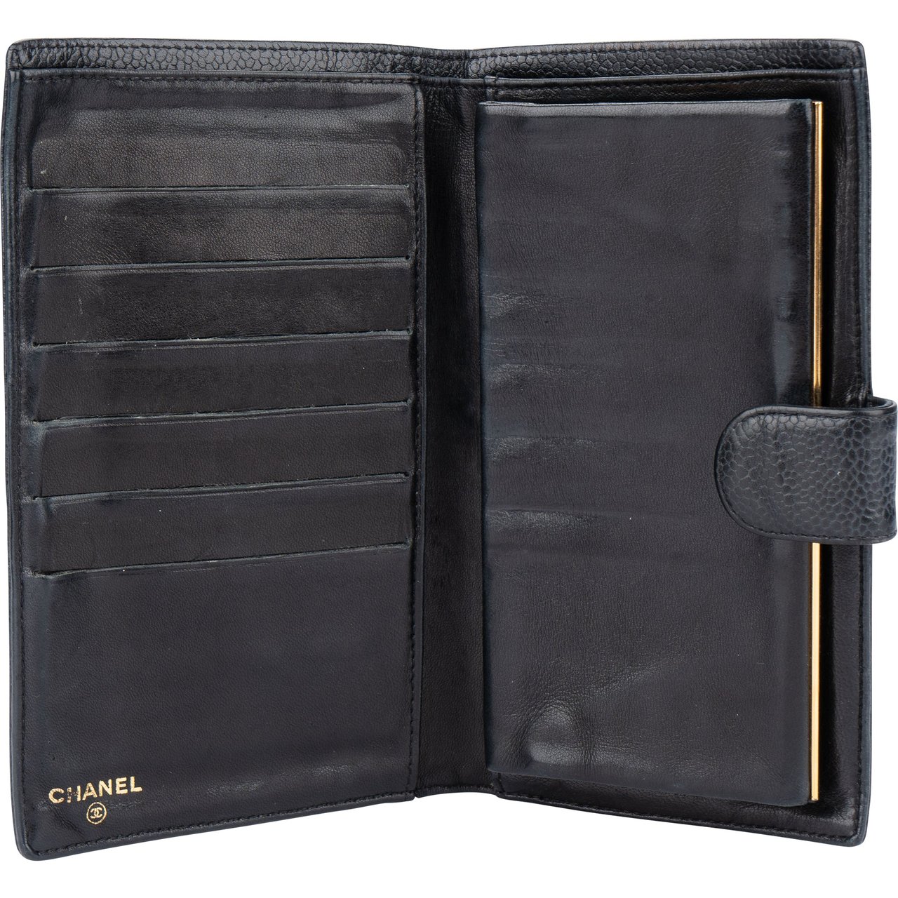 Chanel Chanel CC Caviar Leather Wallet Divers