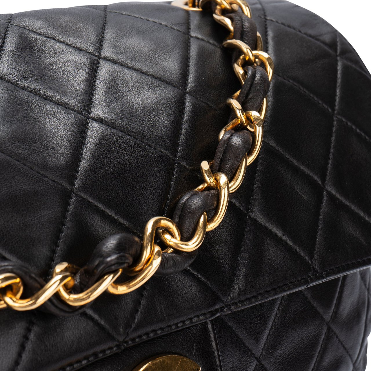 Chanel Chanel Quilted Soft Lambskin 24K Gold Maxi Single Flap Crossbody Bag Bruin