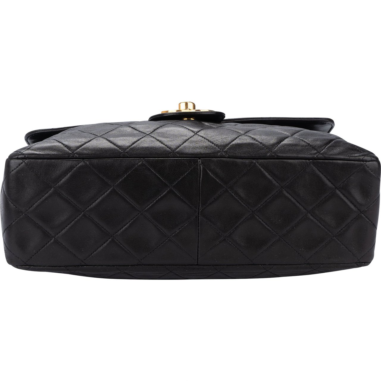 Chanel Chanel Quilted Soft Lambskin 24K Gold Maxi Single Flap Crossbody Bag Bruin