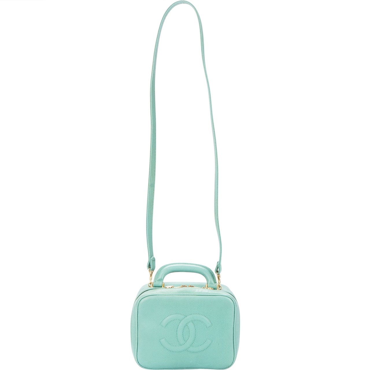 Chanel Chanel Caviar Leather CC Jewelry Crossbody Case Divers
