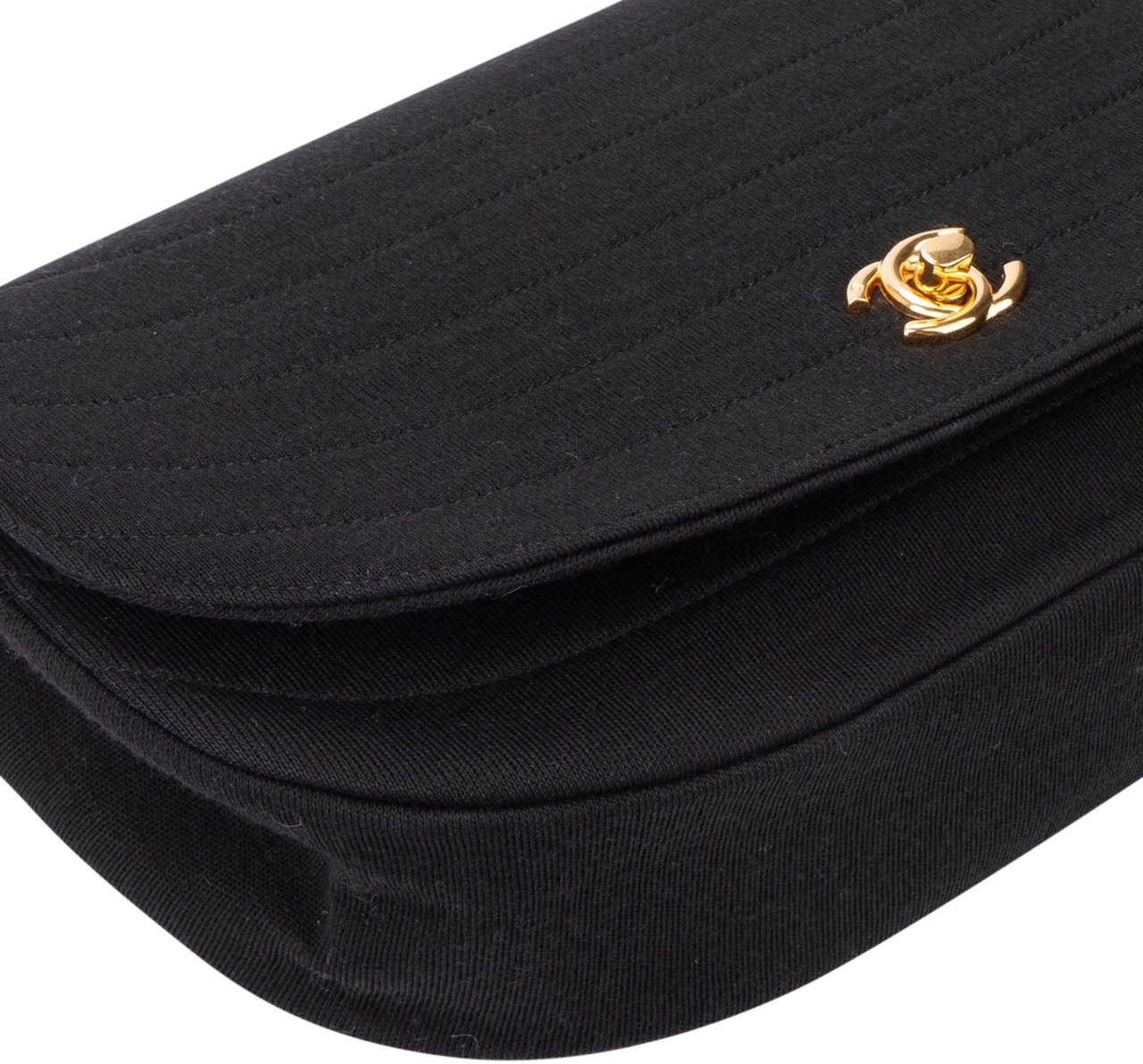 Chanel Chanel Cotton 24K Gold Single Flap Halfmoon Shoulder Bag Divers