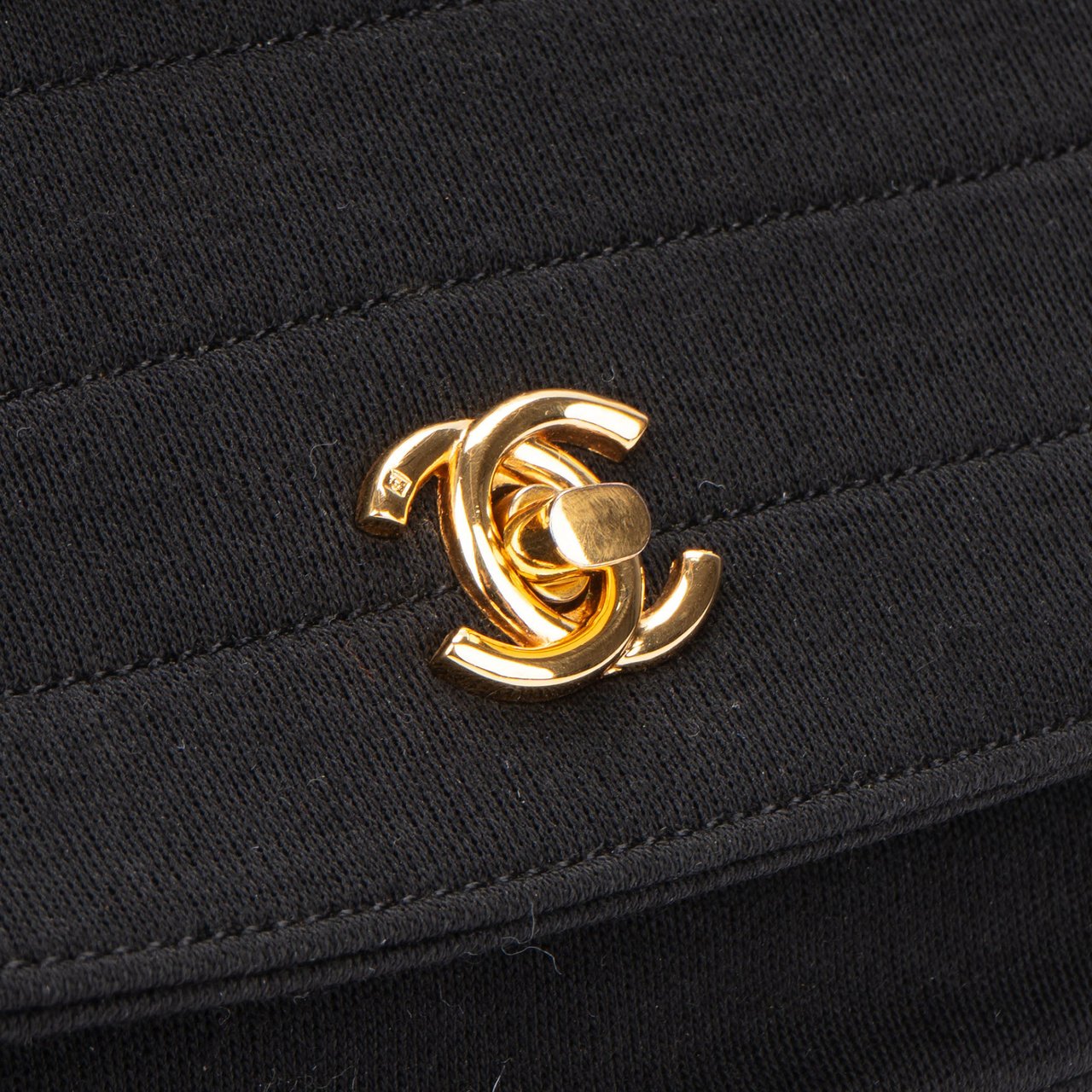 Chanel Chanel Cotton 24K Gold Single Flap Halfmoon Shoulder Bag Divers