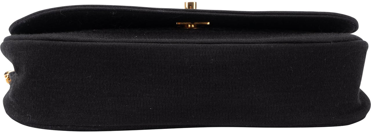 Chanel Chanel Cotton 24K Gold Single Flap Halfmoon Shoulder Bag Divers