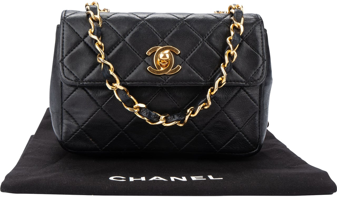 Chanel Chanel Quilted Lambskin 24K Gold Mini Single Flap Crossbody bag Divers