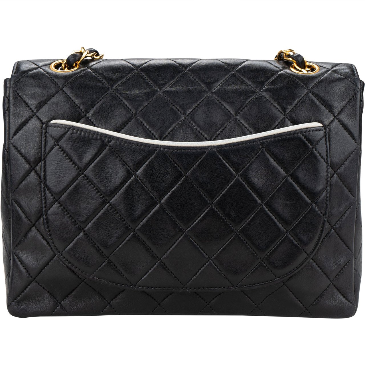 Chanel Chanel Quilted Lambskin 24K Gold Bicolor Single Flap Crossbody Bag Divers