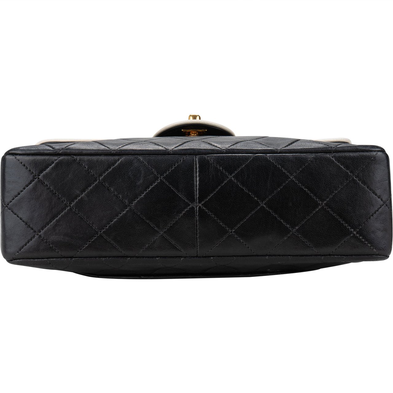 Chanel Chanel Quilted Lambskin 24K Gold Bicolor Single Flap Crossbody Bag Divers