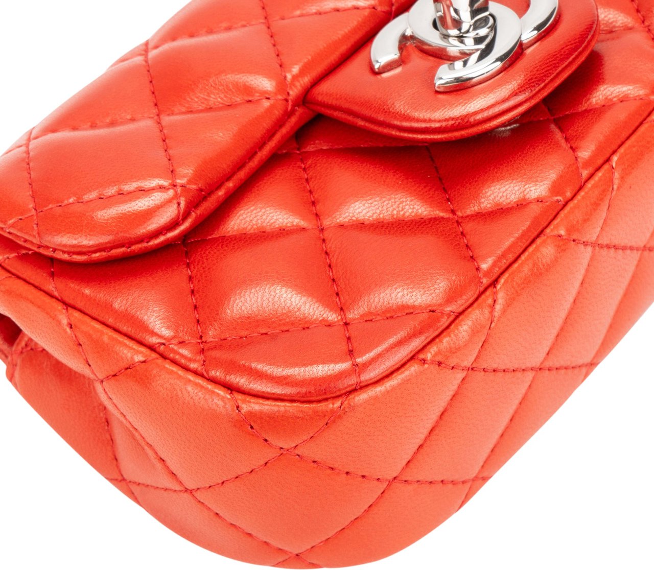 Chanel Chanel Quilted Lambskin Palladium Micro Single Flap Crossbody Bag Divers