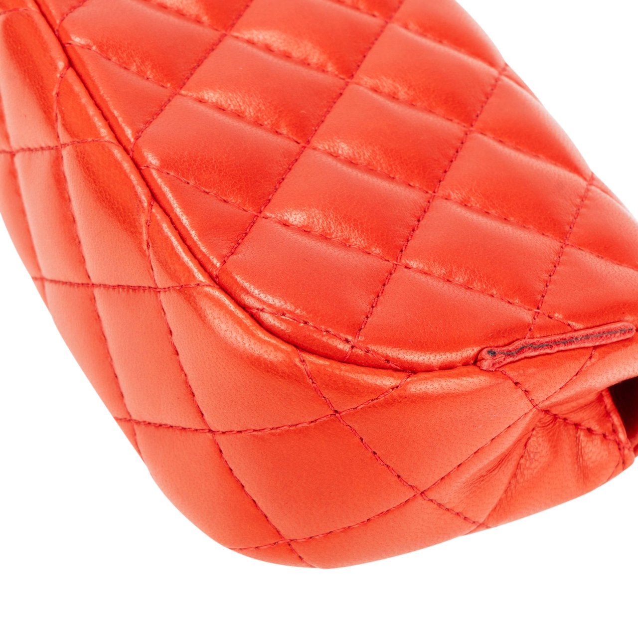 Chanel Chanel Quilted Lambskin Palladium Micro Single Flap Crossbody Bag Divers