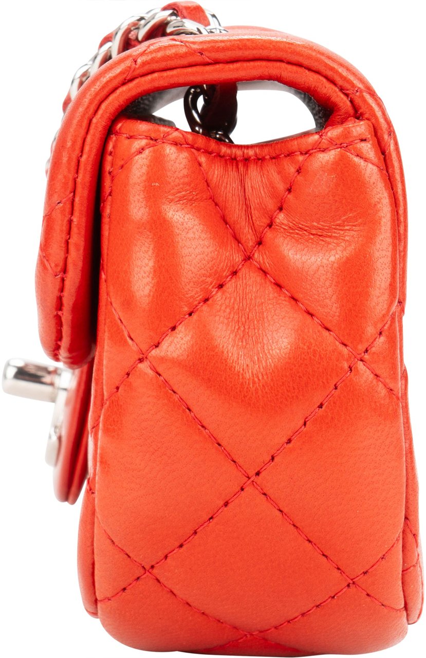 Chanel Chanel Quilted Lambskin Palladium Micro Single Flap Crossbody Bag Divers
