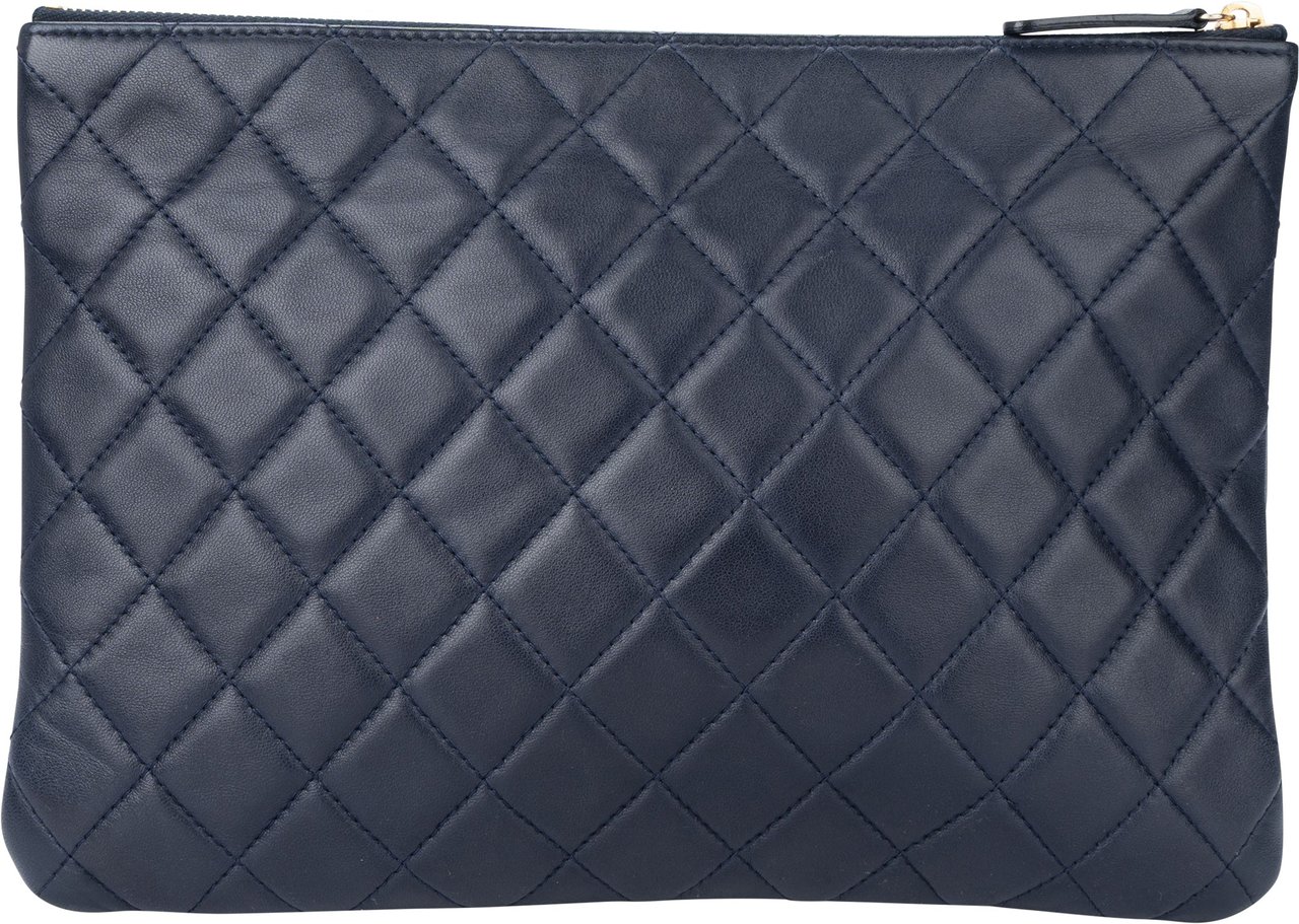 Chanel Chanel Quilted Lambskin CC Clutch Divers