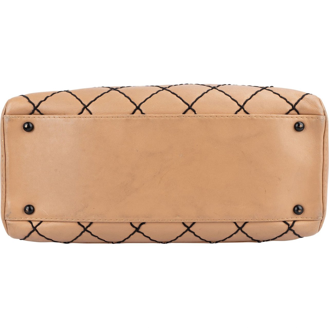 Chanel Chanel Stitching Leather CC Handbag Beige