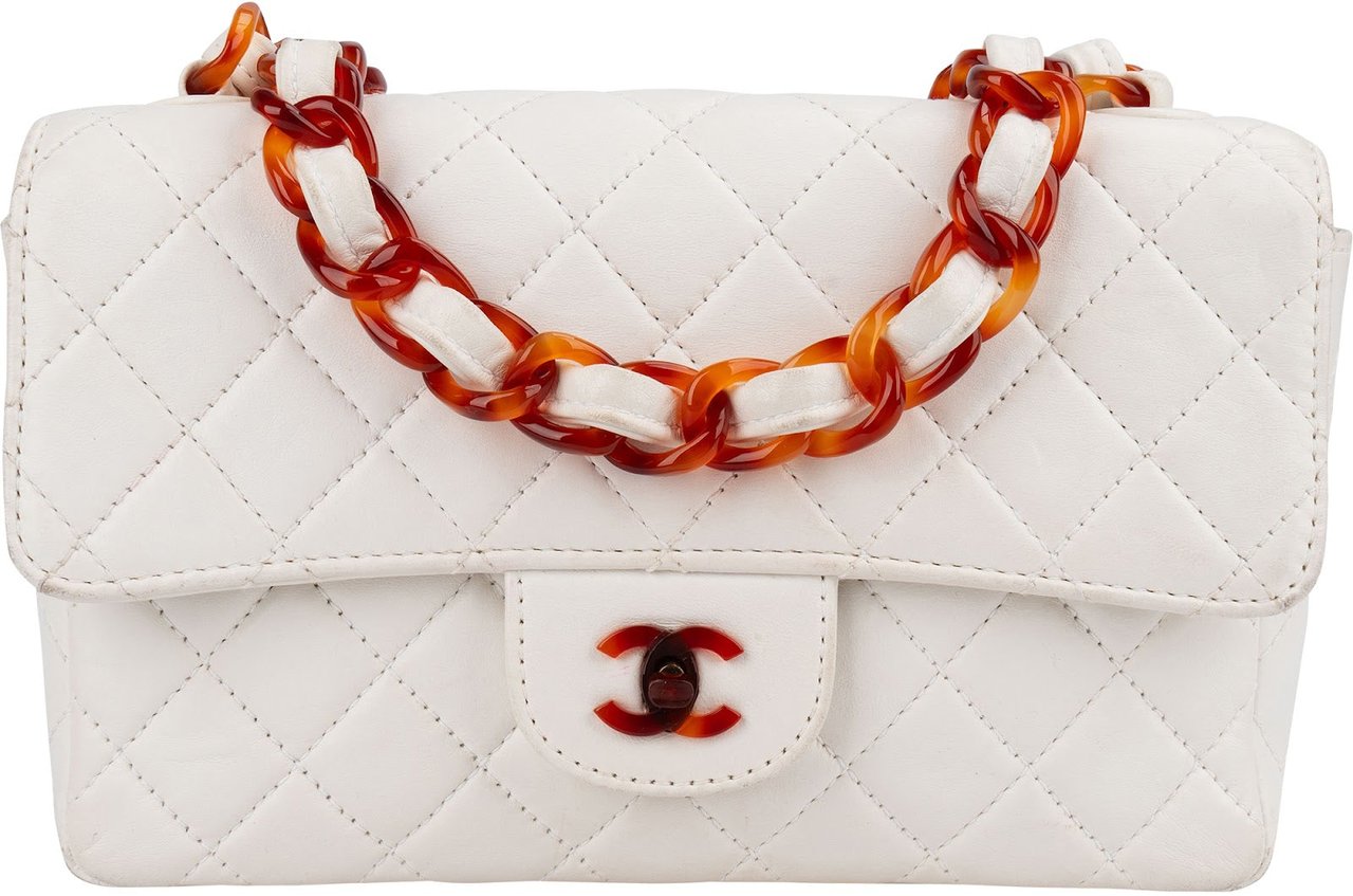 Chanel Quilted Lambskin Tortoise Medium Single Flap Shoulder Bag Divers