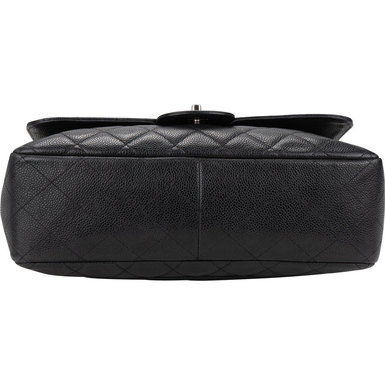 Chanel Chanel Quilted Caviar Leather Palladium Jumbo Single Flap Crossbody Bag Divers