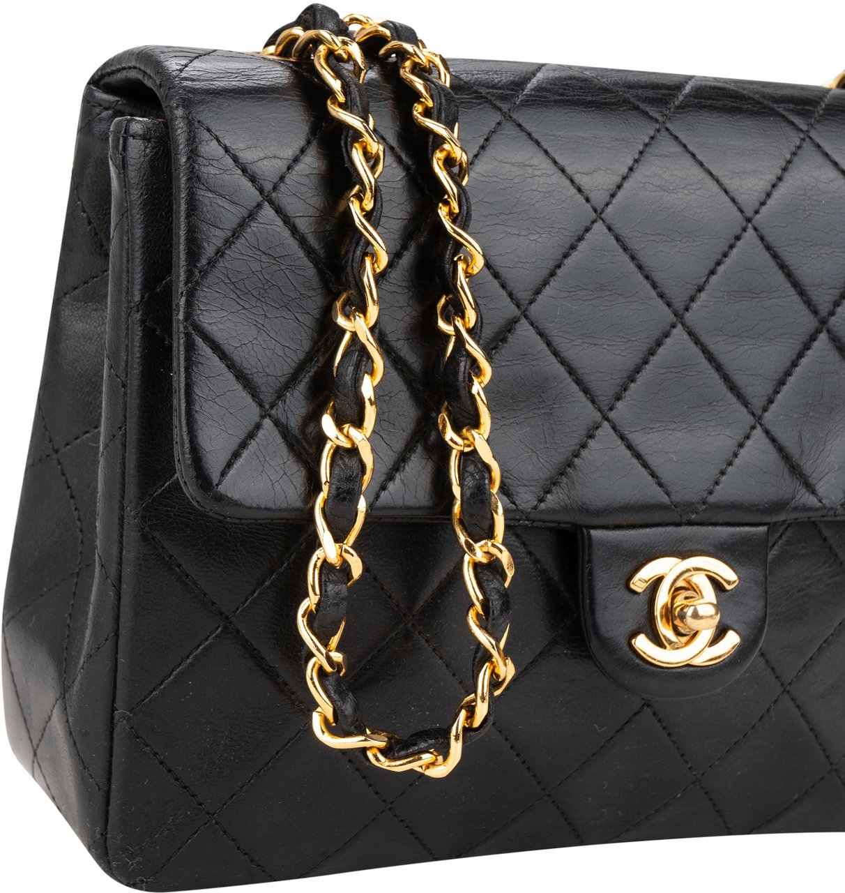 Chanel Chanel Quilted Lambskin 24K Gold Single Flap Crossbody Bag Divers