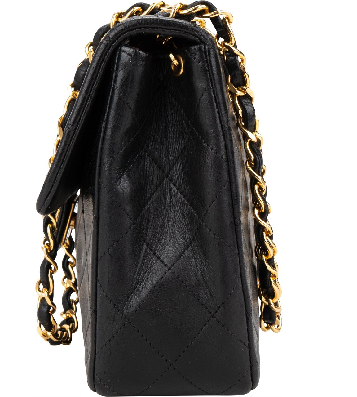 Chanel Chanel Quilted Lambskin 24K Gold Single Flap Crossbody Bag Divers