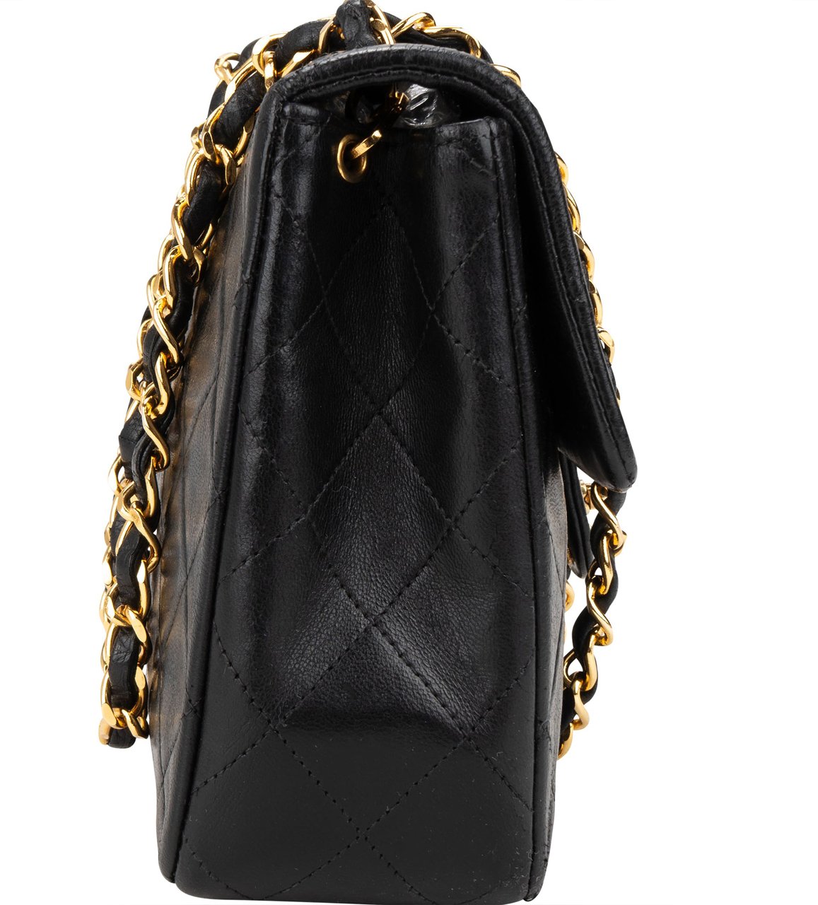 Chanel Chanel Quilted Lambskin 24K Gold Single Flap Crossbody Bag Divers