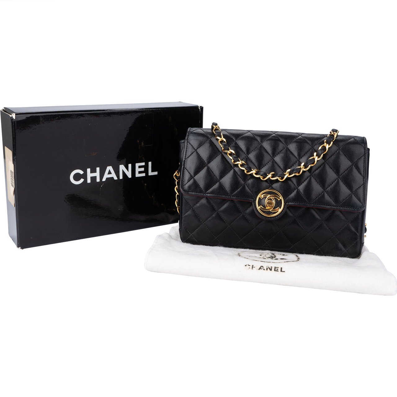 Chanel Chanel Quilted Lambskin 24K Gold Mini Single Flap Crossbody Bag Divers