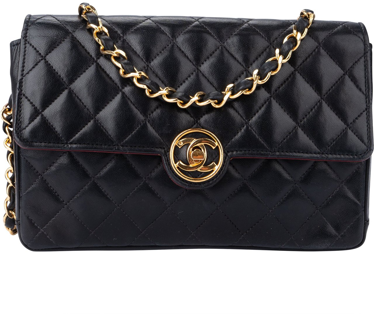 Chanel Chanel Quilted Lambskin 24K Gold Mini Single Flap Crossbody Bag Divers