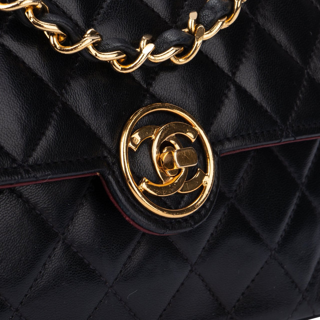 Chanel Chanel Quilted Lambskin 24K Gold Mini Single Flap Crossbody Bag Divers