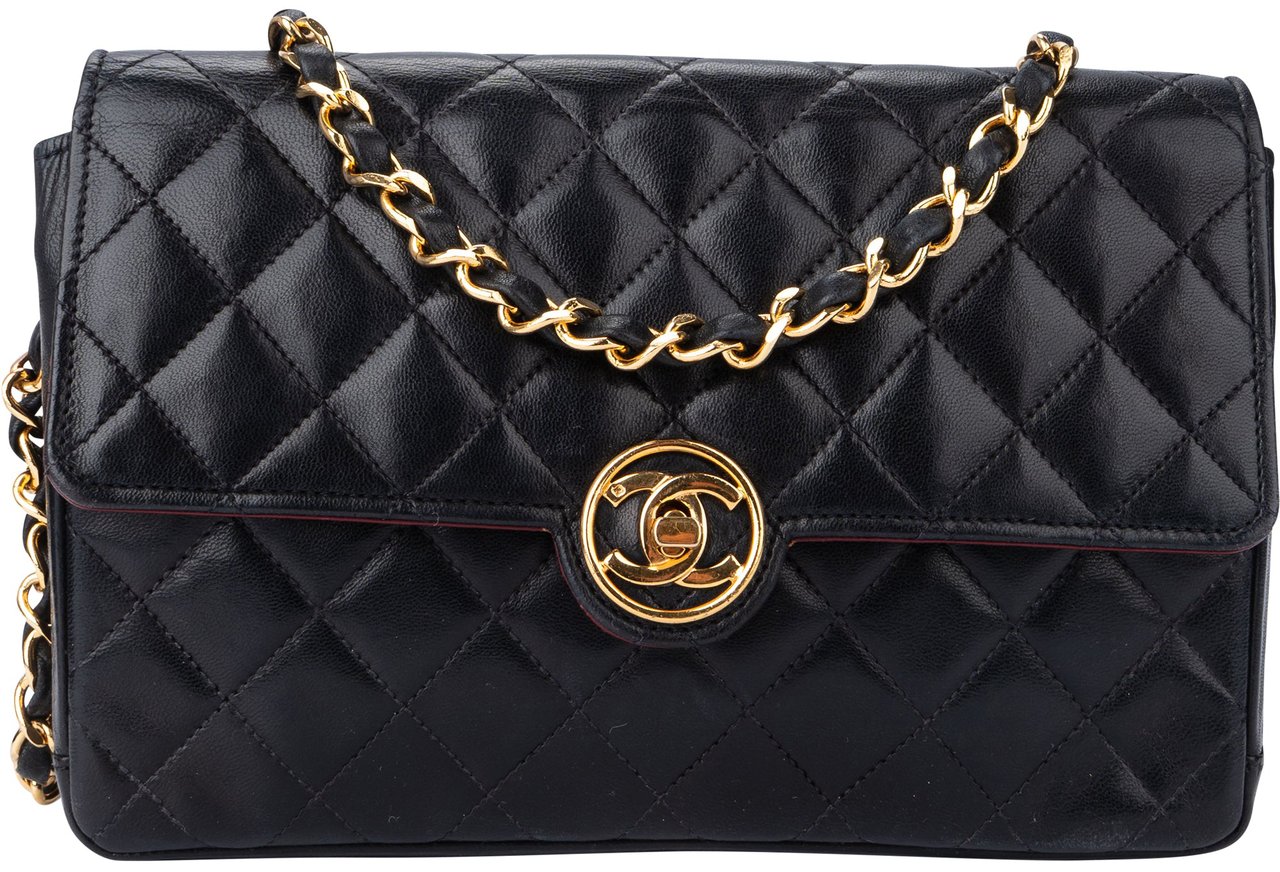 Chanel Chanel Quilted Lambskin 24K Gold Mini Single Flap Crossbody Bag Divers