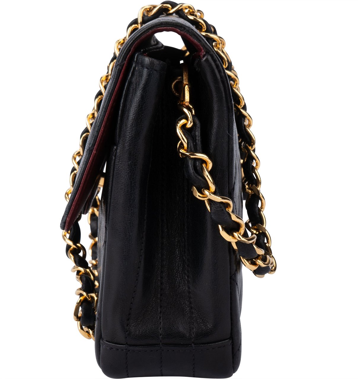 Chanel Chanel Quilted Lambskin 24K Gold Mini Single Flap Crossbody Bag Divers