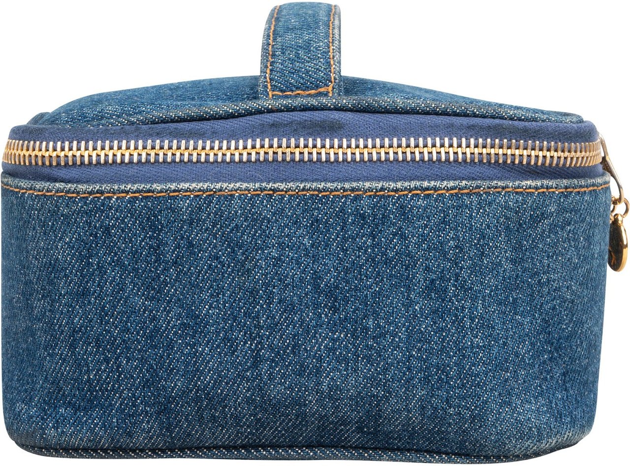 Chanel Chanel Denim CC Vanity Case Handbag Blauw