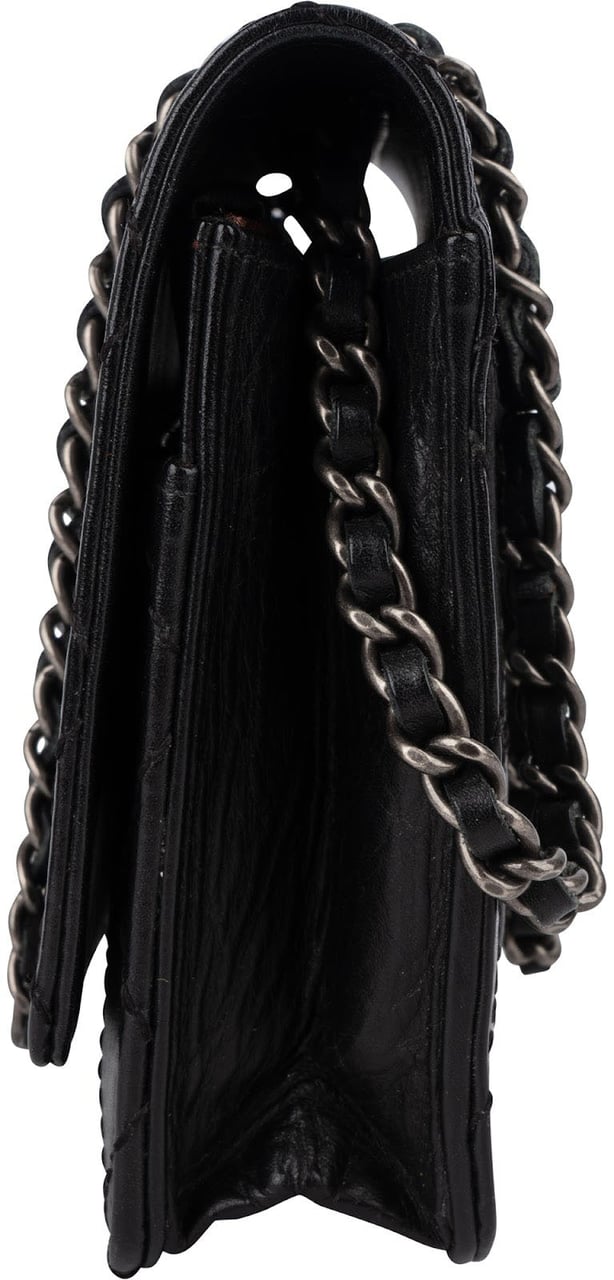 Chanel Stitching Calfskin Reissue 2.55 Wallet on Chain Crossbody Bag Zwart
