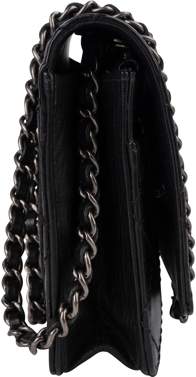 Chanel Stitching Calfskin Reissue 2.55 Wallet on Chain Crossbody Bag Zwart