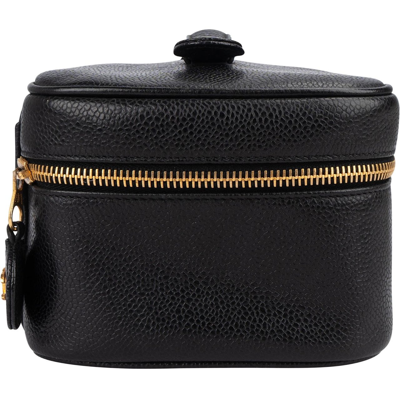 Chanel Chanel Caviar Leather CC Vanity Case Handbag Zwart
