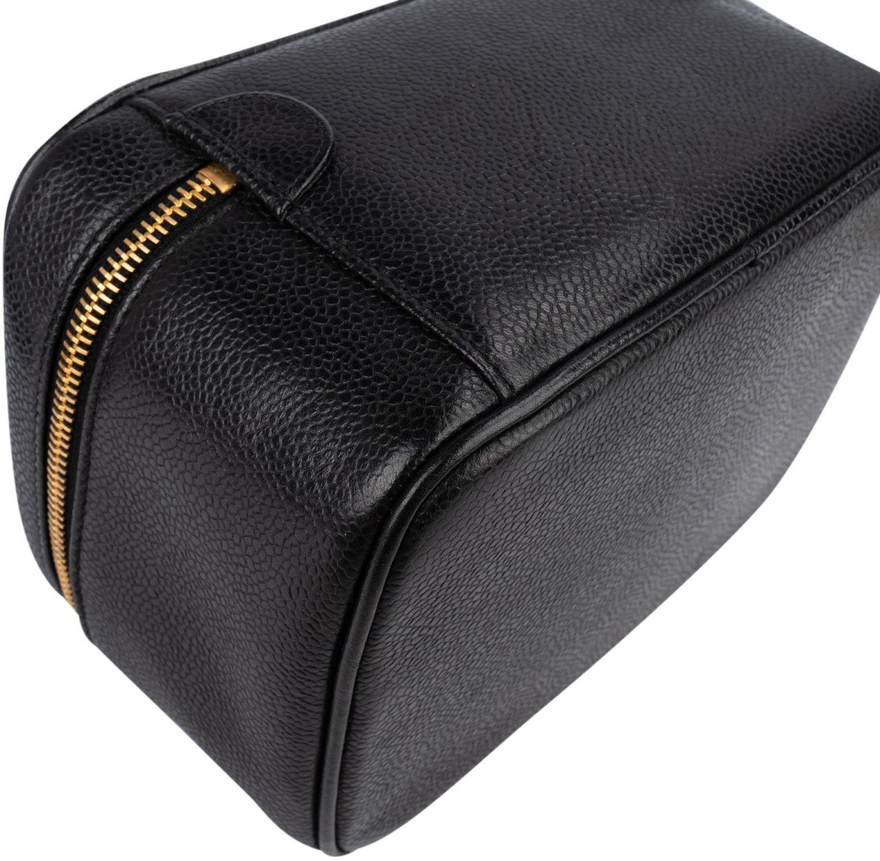 Chanel Chanel Caviar Leather CC Vanity Case Handbag Zwart