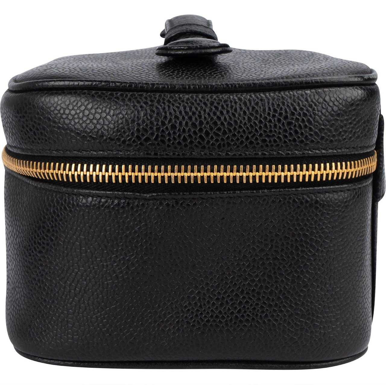 Chanel Chanel Caviar Leather CC Vanity Case Handbag Zwart