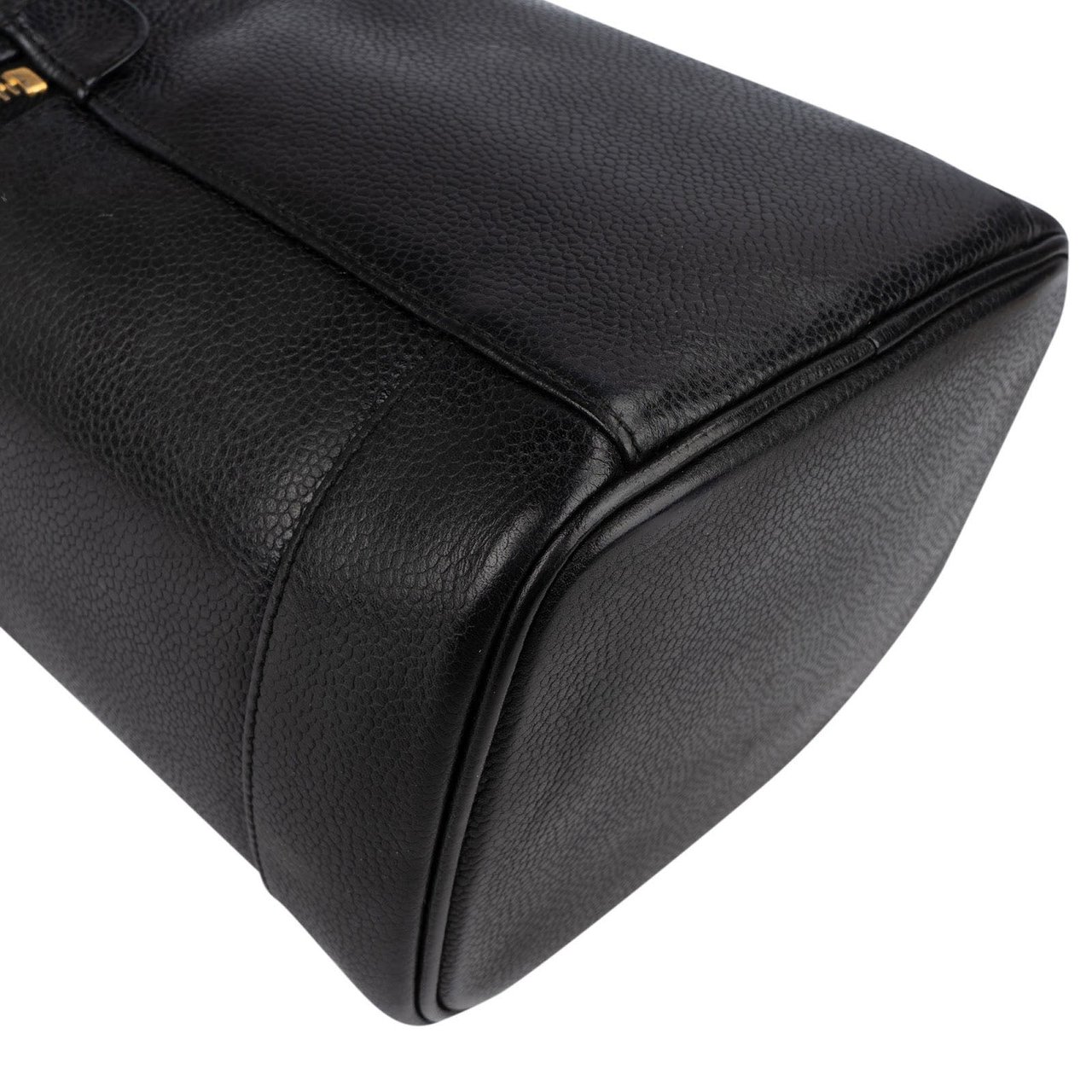 Chanel Chanel Caviar Leather CC Vanity Case Handbag Zwart