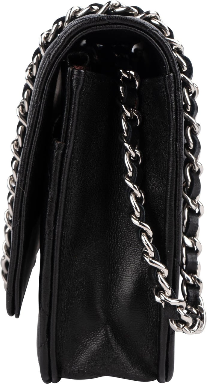Chanel Quilted Lambskin Wallet on Chain Crossbody Bag Zwart
