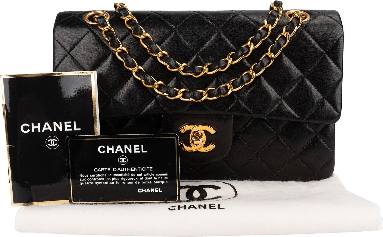 Chanel Chanel Quilted Lambskin 24K Small Double Flap Shoulder Bag Bruin